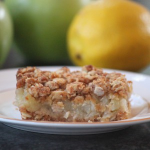 Apple Crumble slice 3