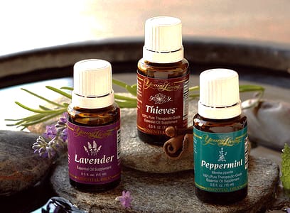 Three oils with lavender flower