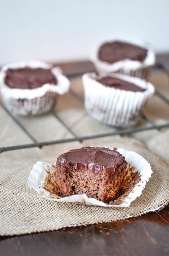 Lunchbox Chocolate Muffins with Easy Ganache Icing